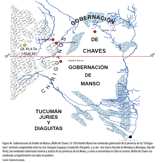 gobernaciones de Andres Manso y Ñuflo de Chavez