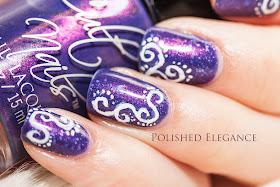 Cult Nails - Flushed and Cirque - Galinda sandwich nail art nail polish freehand swirls