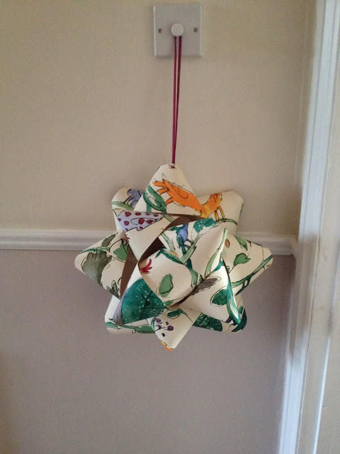 finished hanging paper rosette