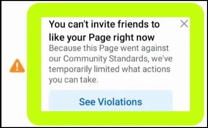 Facebook You can't invite friends to like your page right now Problem Solved