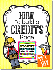 How to make a credits page that will make your life easier and can be used on all your products.