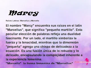 ▷ Significado del nombre Marcy