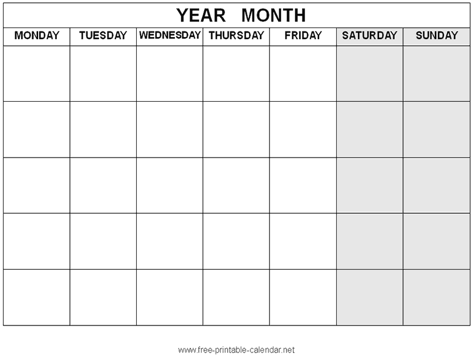 2015 Blank Calendar - calendar en - WWW.ALBUMI.C.LA