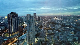 Bangkok evening from our hotel room