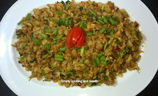 Hash browns with minced chicken and spinach