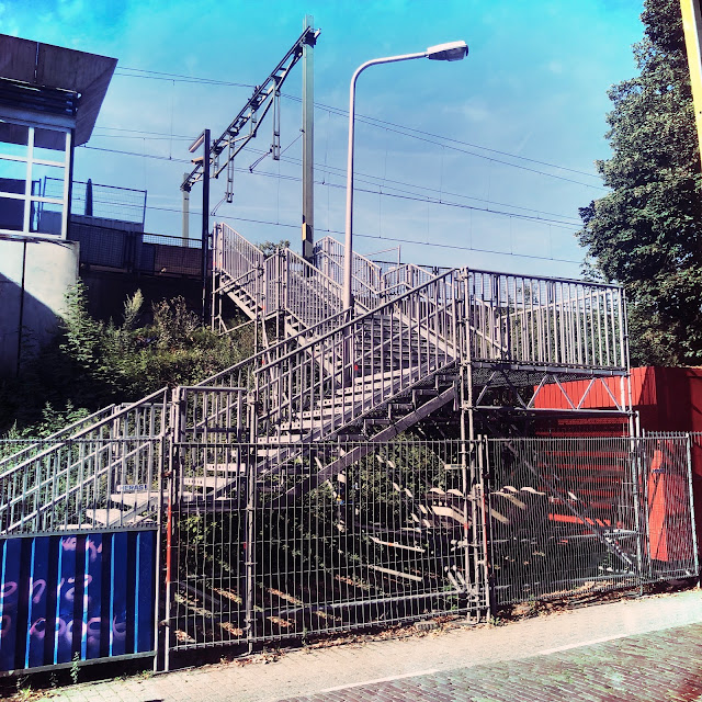 Tijdelijke trap station Arnhem Velperpoort