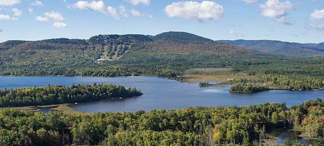 Le lac Ouareau et le centre de ski la Réserve