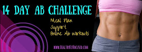 Free 14-Day Ab Challenge, clean eating meal plan, support and accountability, trim your tummy before summer, www.HealthyFitFocused.com, Julie Little