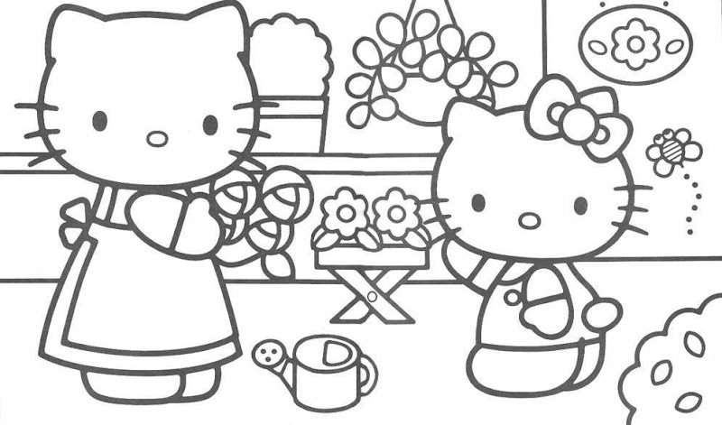 hello kitty coloring pages, kids coloring pages title=