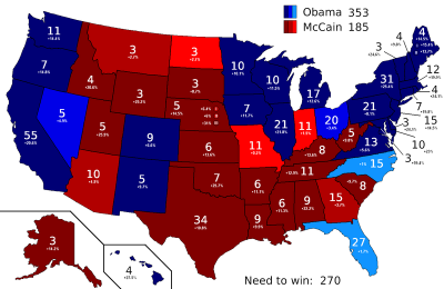 United States Map 2008