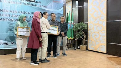 BKPSDM Kota Bandung Raih Tiga Penghargaan Pada Rakor Kepegawaian Kanreg III BKN