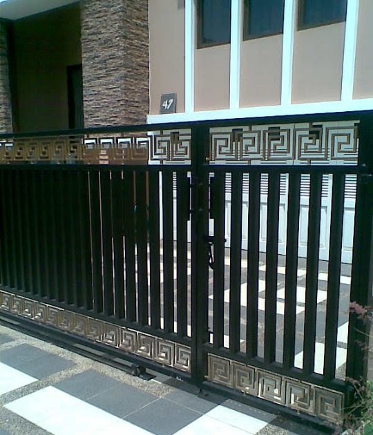 teralis minimalis pintu pagar besi 