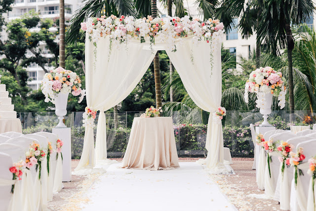 outdoor garden wedding singapore photo