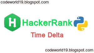 Time Delta in Python - HackerRank Solution