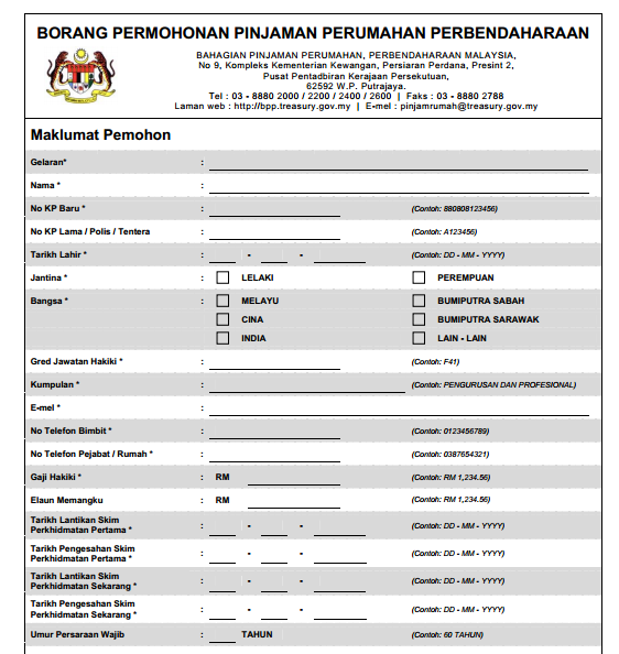 Senarai Semak (Checklist) Dokumen Pinjaman Perumahan 