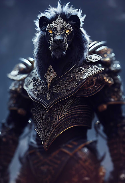 Frontline Anthropomorphic Majestic Black Lion