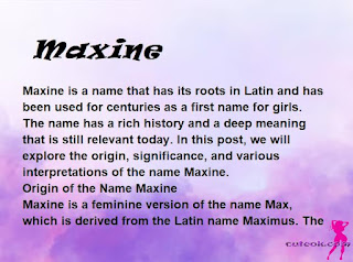 meaning of the name "Maxine"