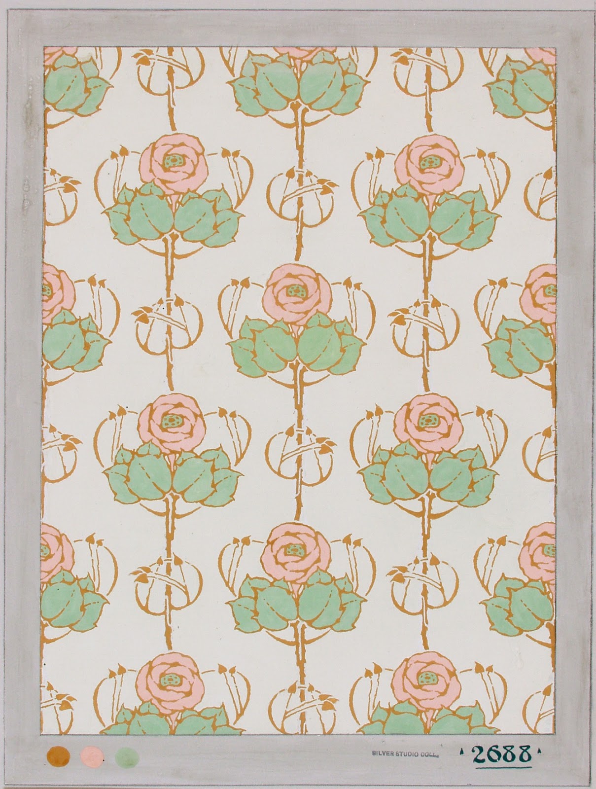 design for a wallpaper, by the Silver Studio, around 1900