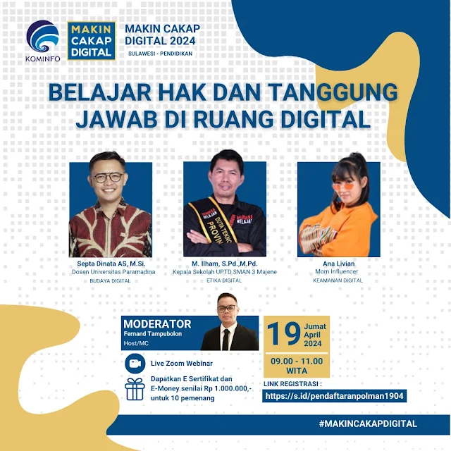 Program Webinar Gerakan Nasional Literasi Digital Wilayah Kabupaten Polewali Mandar