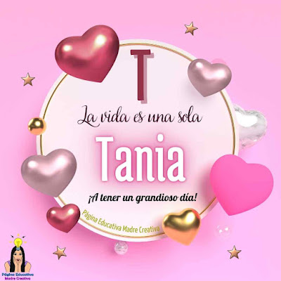 Solapin Nombre Tania para imprimir gratis - Nombre para descargar