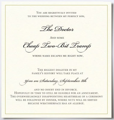 If they left the wedding invitations up to the groom's mother