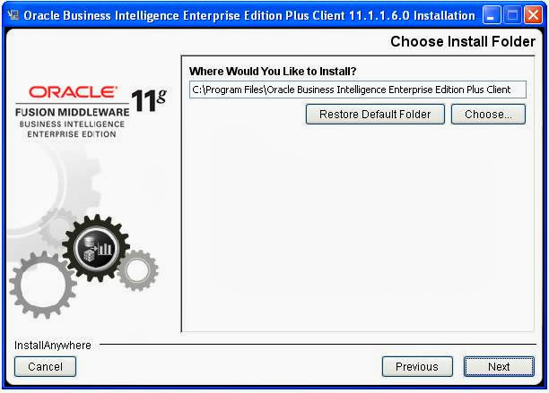 OBIEE 11g client installation