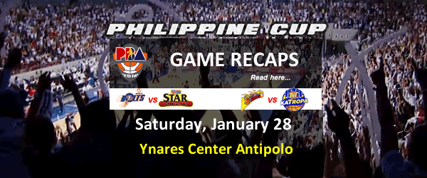 List of PBA Game(s) Saturday January 28, 2017 @ Ynares Center Antipolo