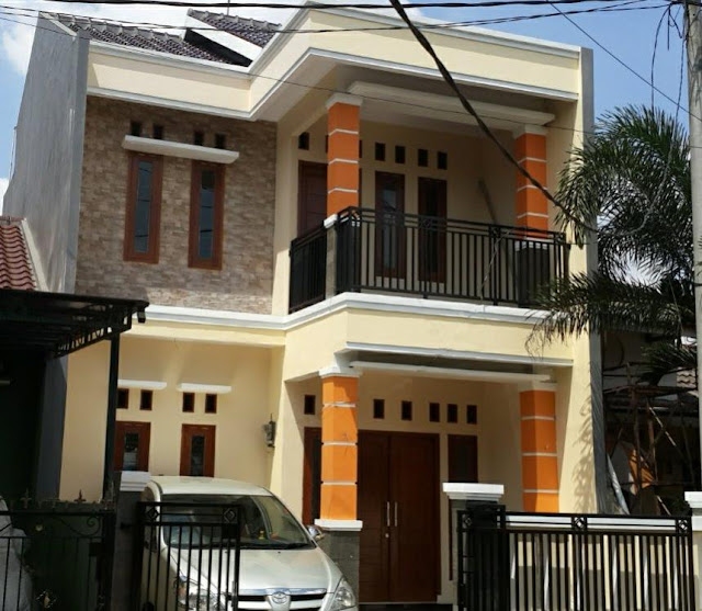 Model rumah minimalis 2 lantai tampak depan