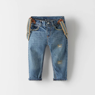 Little Boys Suspender Jeans from Zara Kids