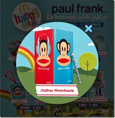 McDonalds happy meal X Paul Frank - Go Banana with Julius notebook