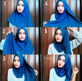 Cara memakai hijab agar terlihat tirus