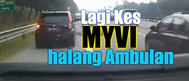 Myvi Guna Lorong Kecemasan, Halang Ambulan Sampai Segera Ke Lokasi Kemalangan