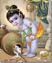 [Krishna stealing butter]