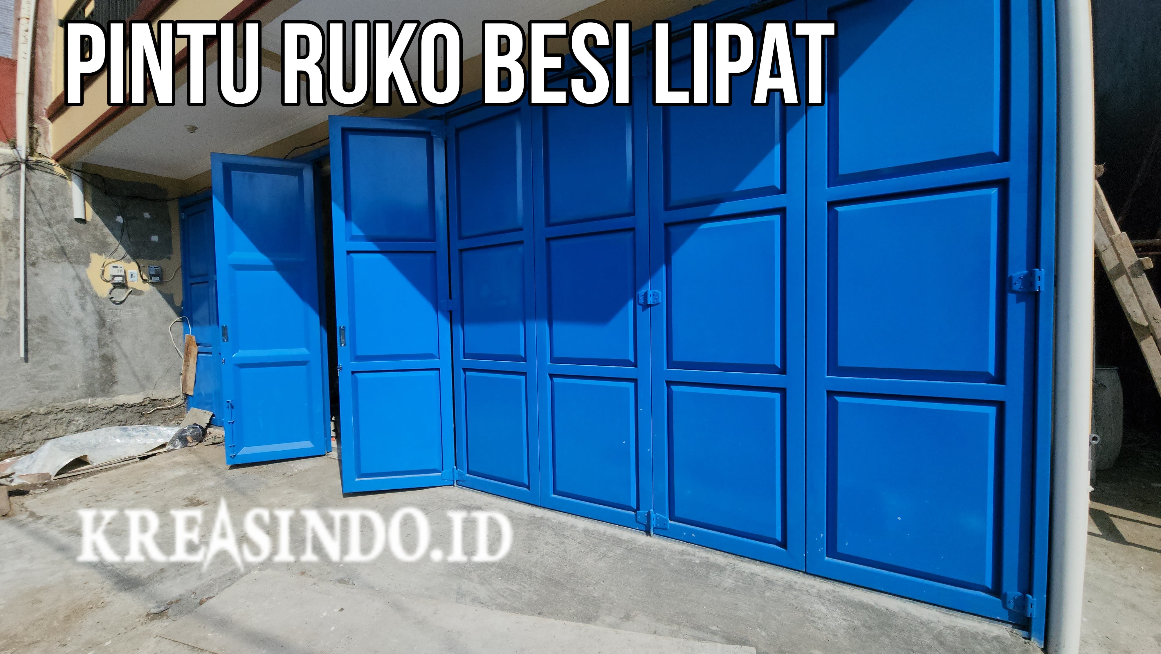 Pintu Besi Ruko Lipat terpasang di Kembang Beji Depok