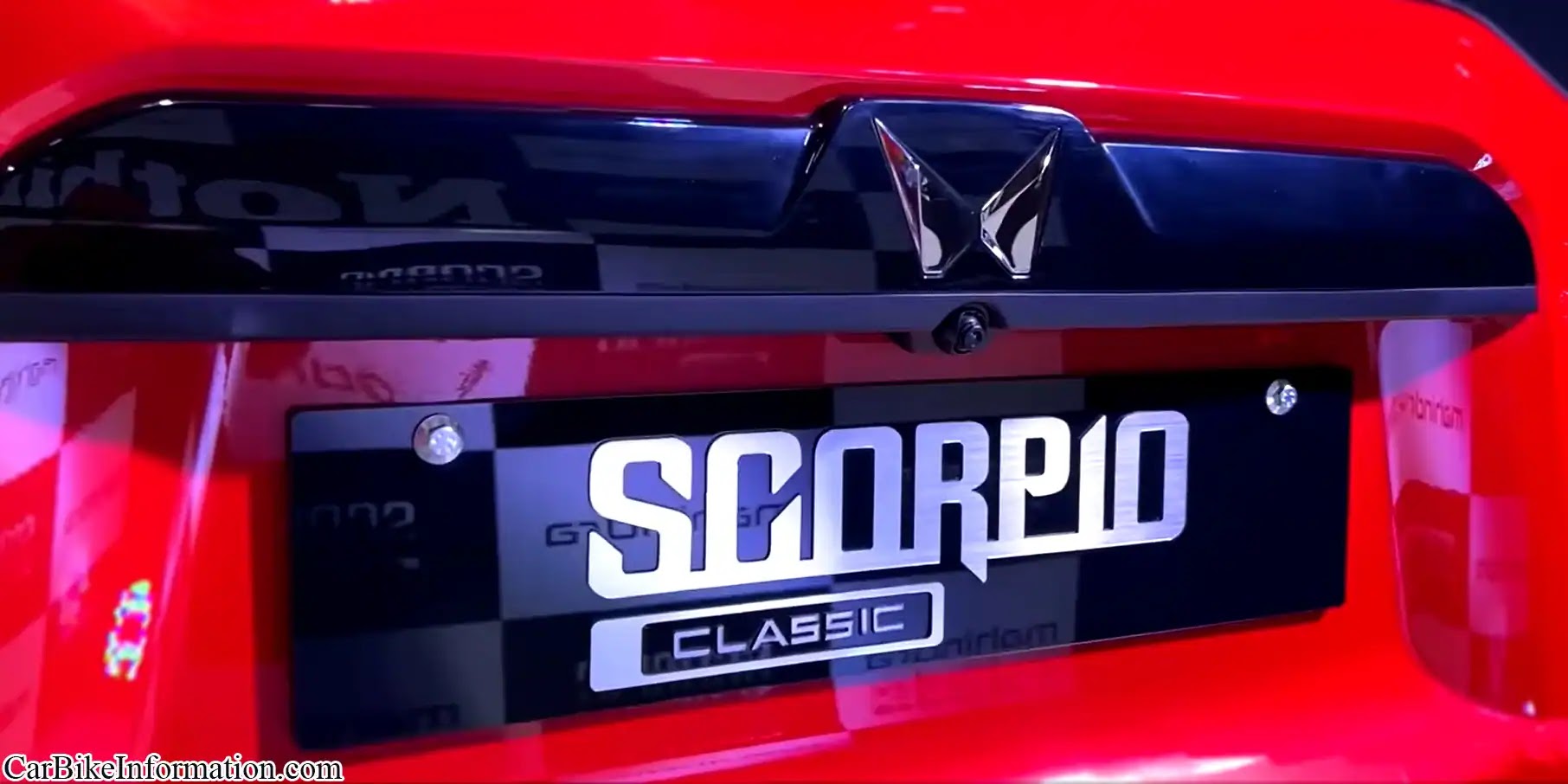Mahindra Scorpio S11 Back Side Number Plate