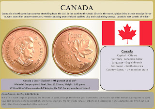 Canada 1 Cent - Elizabeth II 4th portrait VF @ 10/-