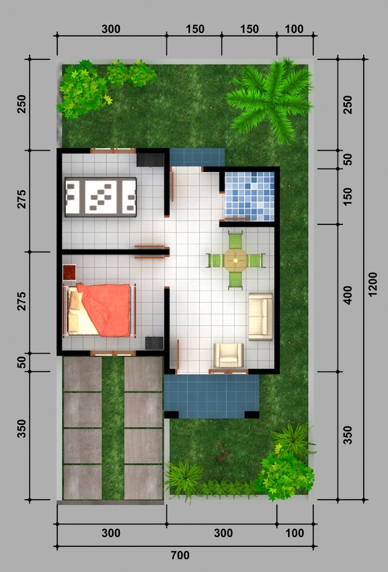 Inspirasi Top Denah Rumah Type 21, Istimewa!