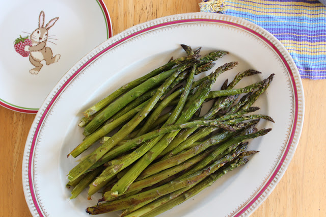 roasted asparagus, vegan easter