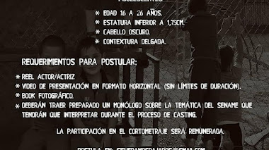 SANTIAGO DE CHILE: Se buscan ACTORES y ACTRICES de diversas edades para CORTOMETRAJE