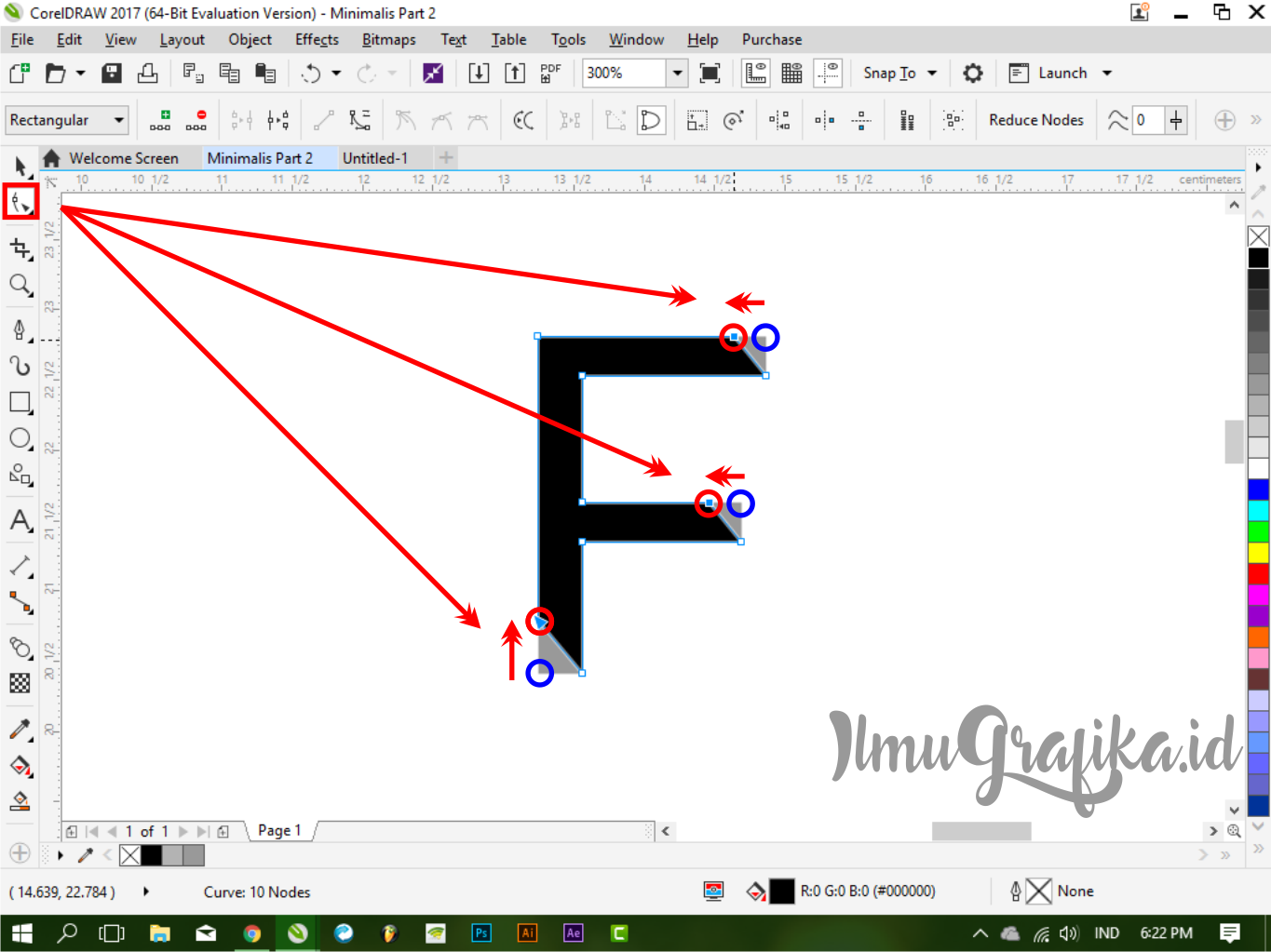 Membuat Logo Minimalis Dengan Huruf Di CorelDraw Part 2