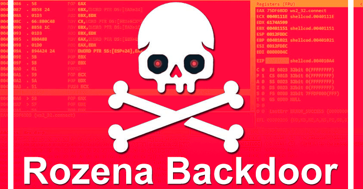 Rozena Backdoor Malware Uses a Fileless Attack to Injecting Remote shell on Windows￼