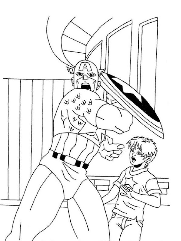 Captain America Coloring Pages title=
