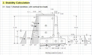 Download Program Perhitungan Struktur Dinding Penahan Pada Bendung
