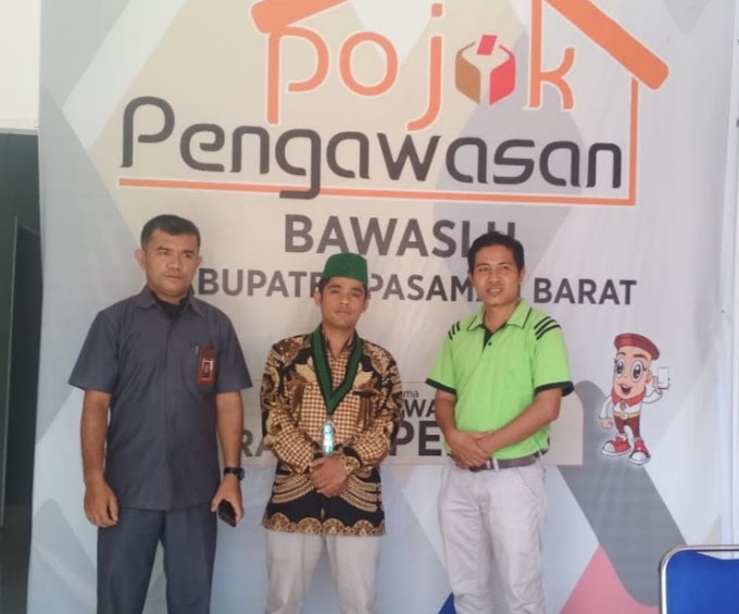 Jelang Pilkada Serentak 2020, Ketum HMI Pasbar Faisal Tanjung Sambangi Bawaslu Pasaman Barat