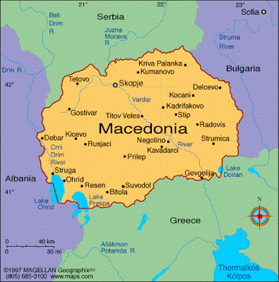 Macedonia del Norte mapa