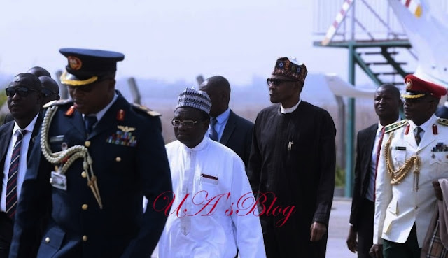 Photos of Buhari Inside Presidential Jet Leaving Abuja For UK