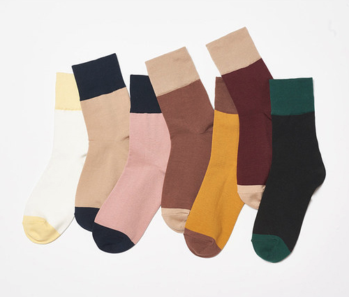 Color Block Crew Socks