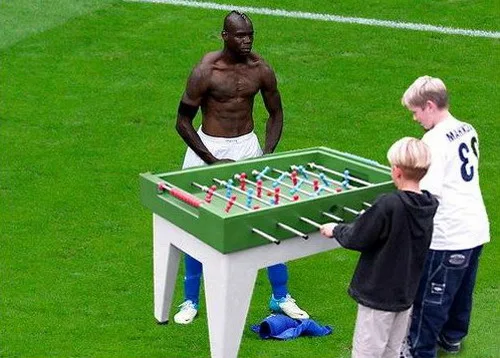 Photoshopped Mario Balotelli's goal celebration 8