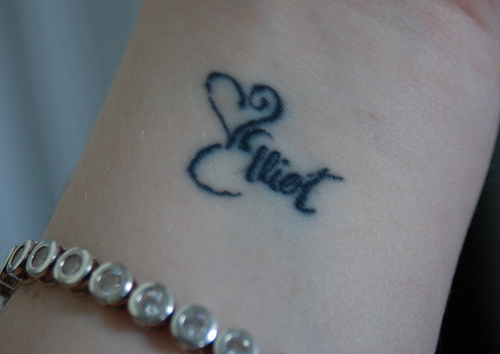 heart tattoo designs for wrist