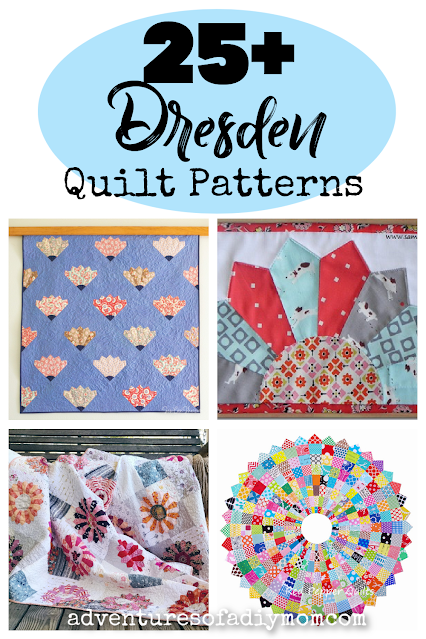 collage of dresden plate quilts